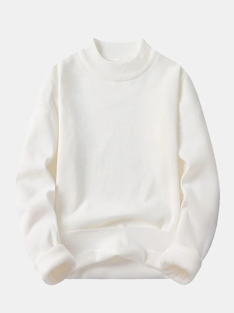 Beau Garcon | Faux Fur Lined Mock Neck Sweater