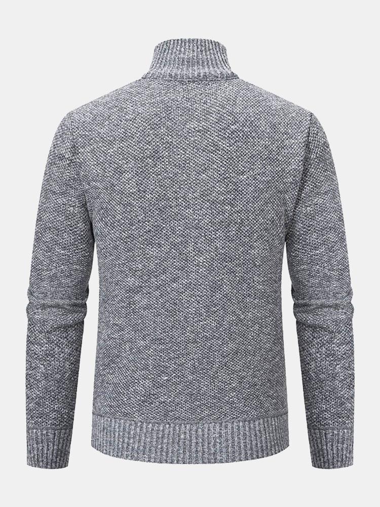 Beau Garcon | Quilted Jacquard Zip Up Sweater