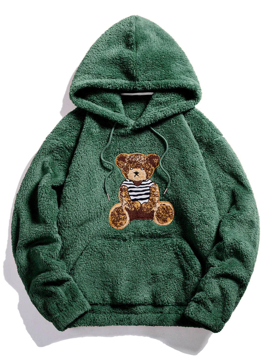 Beau Garcon | Bear Embroidered Patch Teddy Hoodie