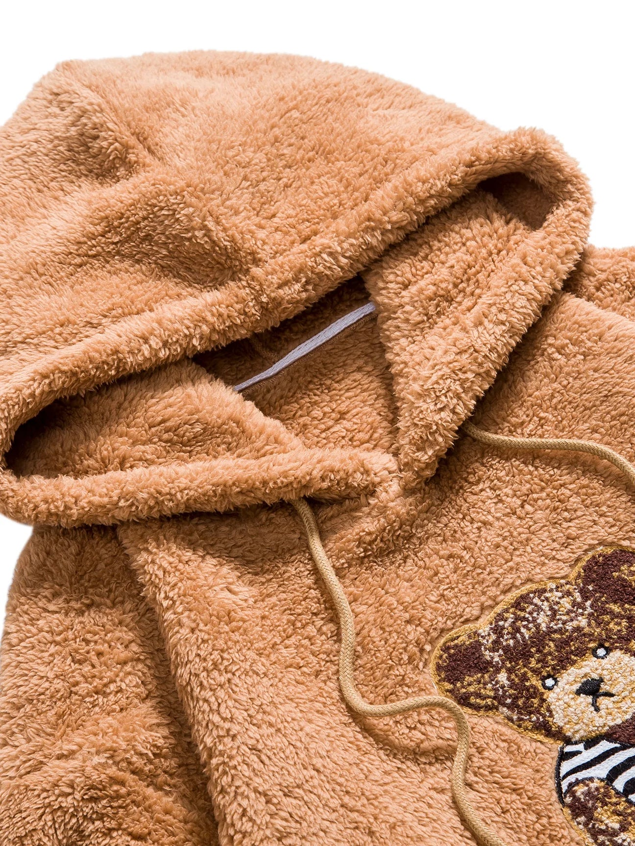 Beau Garcon | Bear Embroidered Patch Teddy Hoodie