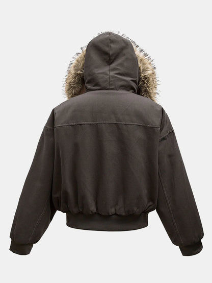 Beau Garcon | Boxy Faux Fur Collar Hooded Jacket ✅