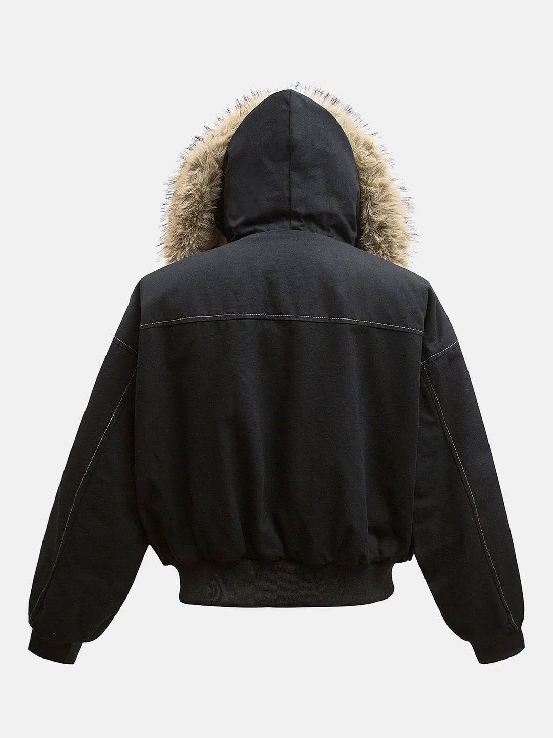 Beau Garcon | Boxy Faux Fur Collar Hooded Jacket ✅