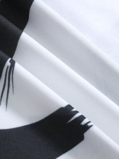 Beau Garcon | Brushstroke Print Polo Shirt