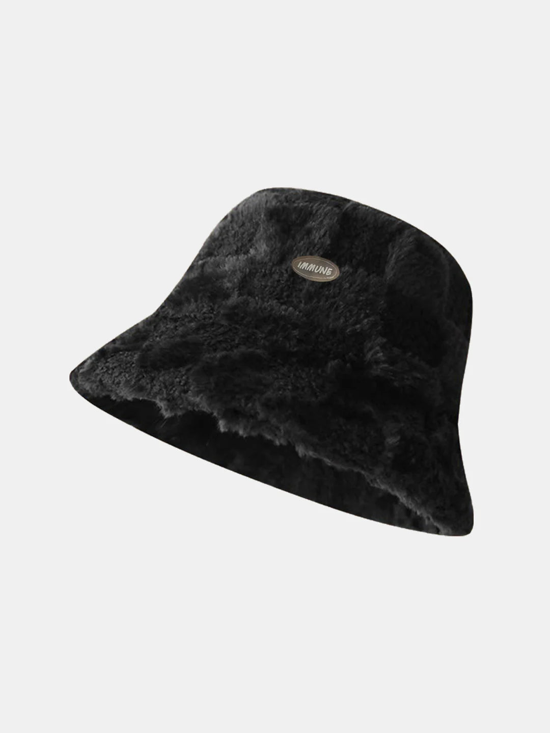 Beau Garcon | Check Plush Warm Faux Fur Bucket Hat