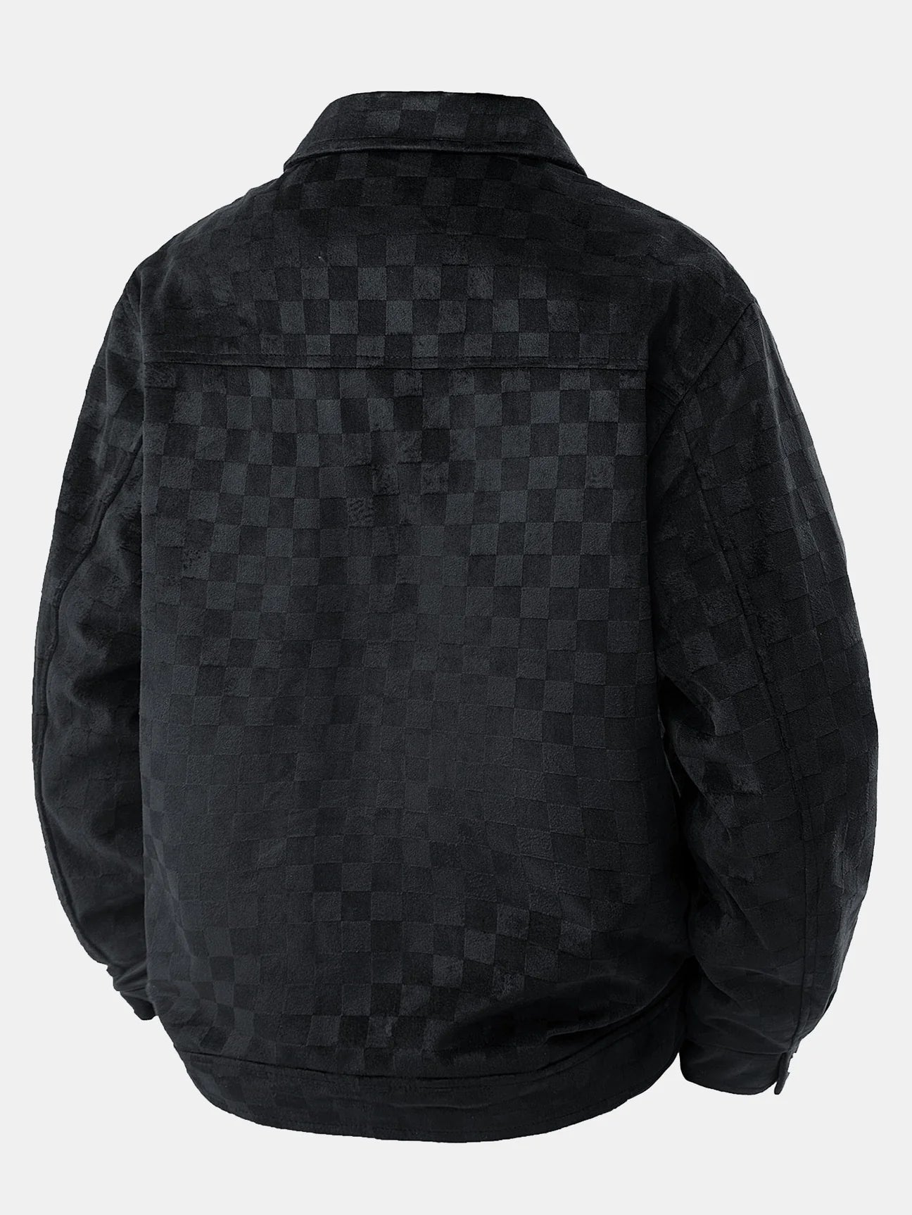 Beau Garcon | Checkerboard Print Faux Suede Pocket Jacket