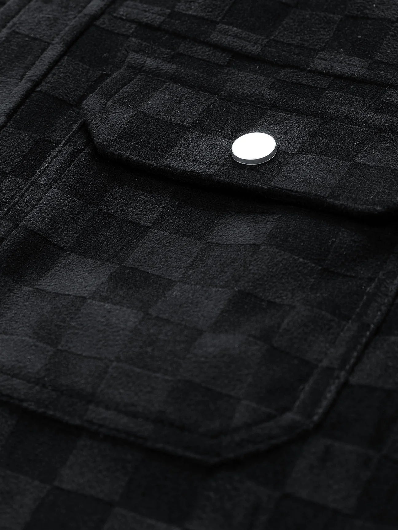 Beau Garcon | Checkerboard Print Faux Suede Pocket Jacket