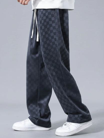 Beau Garcon | Checkerboard Straight Leg Pants