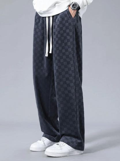 Beau Garcon | Checkerboard Straight Leg Pants