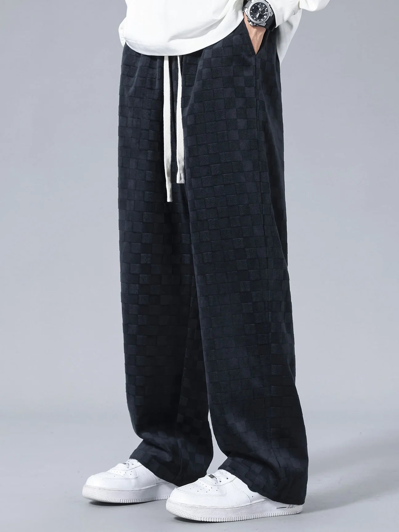 Beau Garcon | Checkerboard Straight Leg Pants