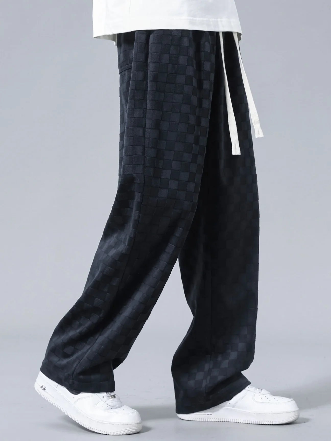 Beau Garcon | Checkerboard Straight Leg Pants