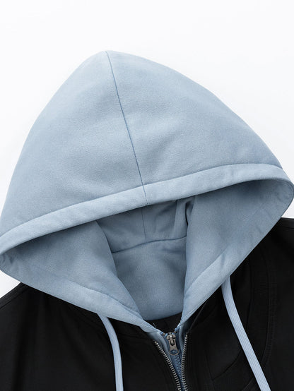 Beau Garcon | Contrast 2 In 1 Hooded Bomber Jacket