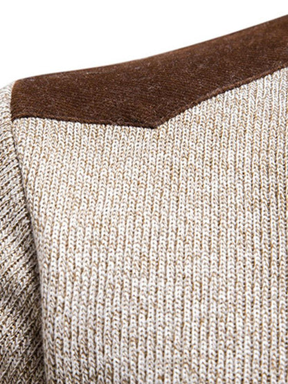 Beau Garcon | Contrast Pocket Panel Half Zip Sweater