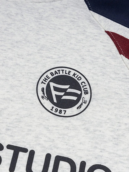 Beau Garcon | Contrast Slogan Print Hoodie