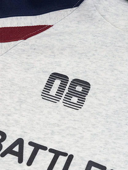 Beau Garcon | Contrast Slogan Print Hoodie