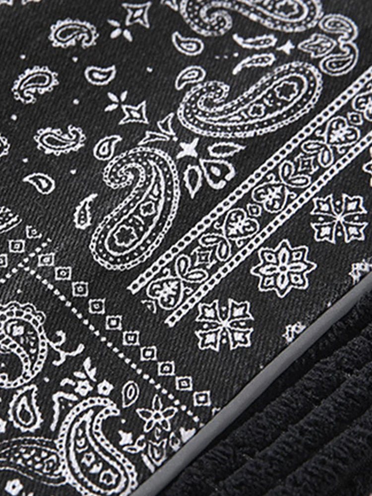 Beau Garcon | Corduroy Paisley Print Panel Pants