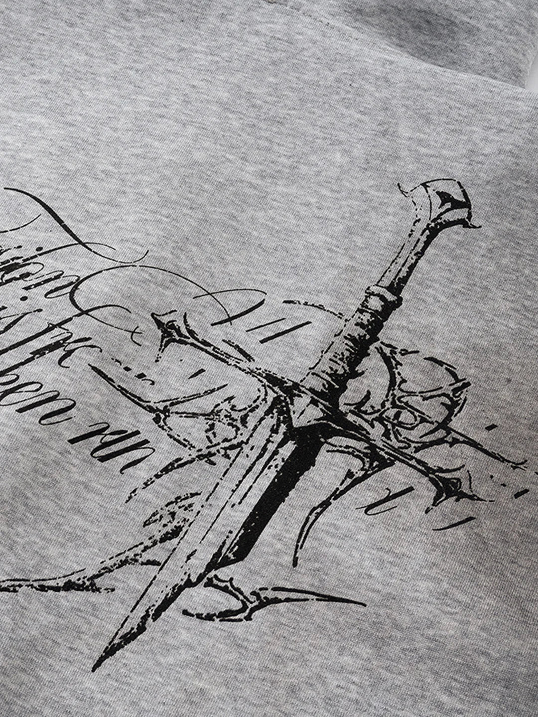 Beau Garcon | Distressed Cross Print Zipper Hoodie