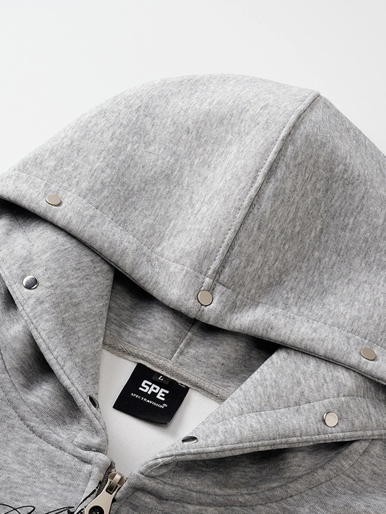 Beau Garcon | Distressed Cross Print Zipper Hoodie