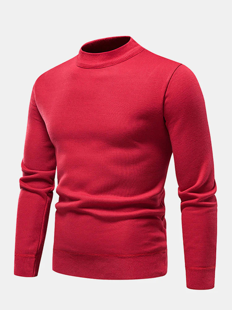 Beau Garcon | Faux Fur Lined Mock Neck Sweater