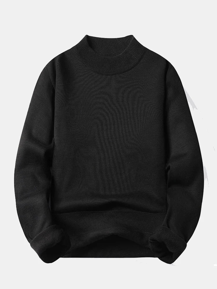 Beau Garcon | Faux Fur Lined Mock Neck Sweater