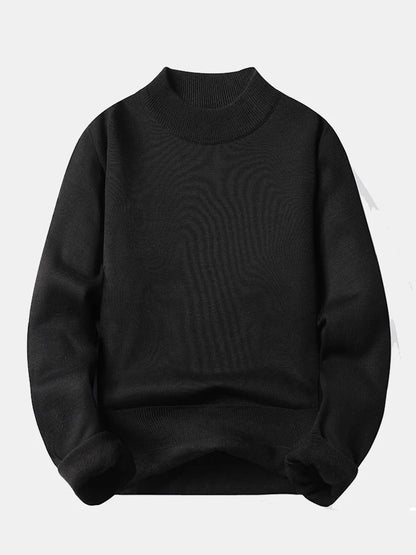 Beau Garcon | Faux Fur Lined Mock Neck Sweater
