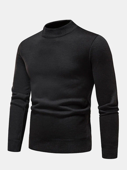 Beau Garcon | Faux Fur Lined Mock Neck Sweater