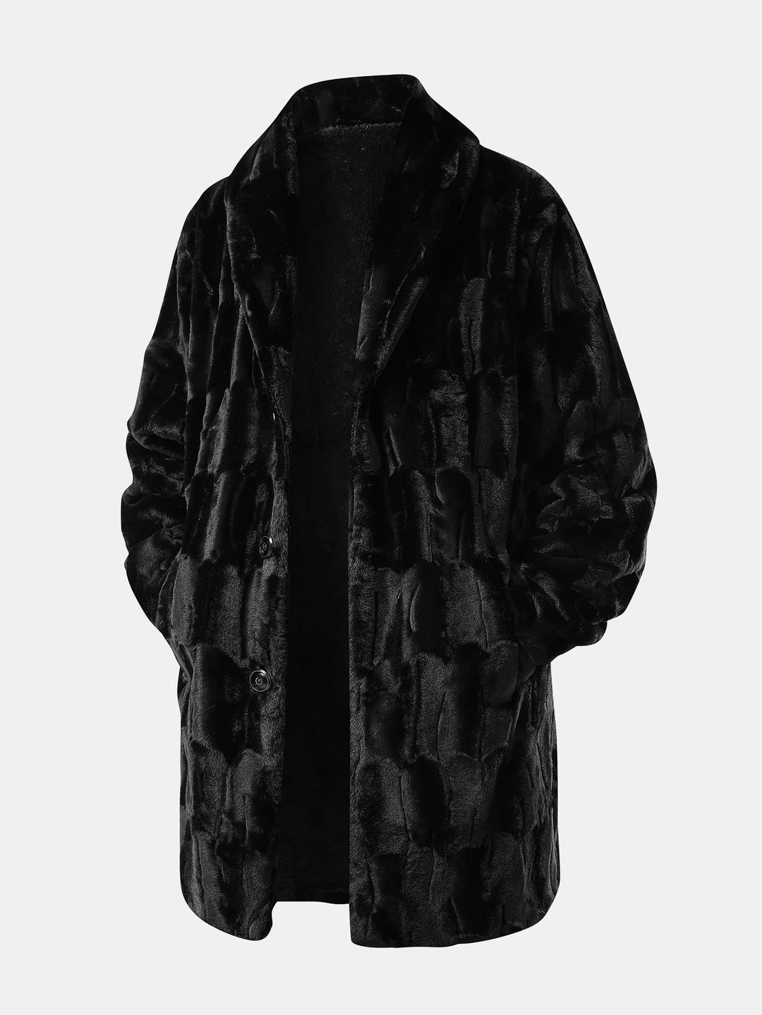 Beau Garcon | Faux Fur Shawl Collar Long Line Coat