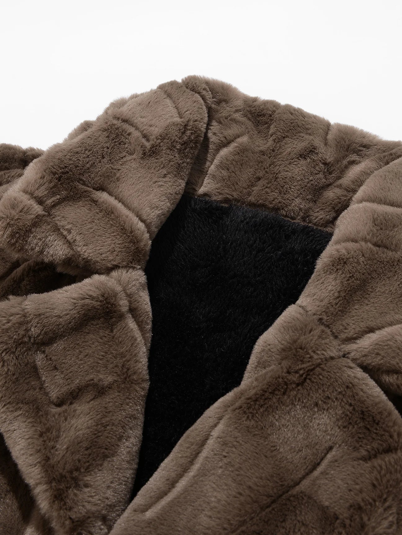 Beau Garcon | Faux Fur Shawl Collar Long Line Coat