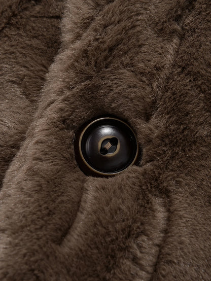 Beau Garcon | Faux Fur Shawl Collar Long Line Coat