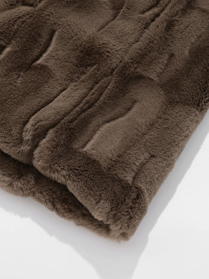 Beau Garcon | Faux Fur Shawl Collar Long Line Coat