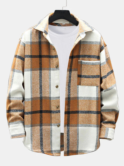 Beau Garcon | Flannel Plaid Overshirt With Pocket