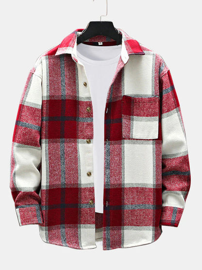 Beau Garcon | Flannel Plaid Overshirt With Pocket