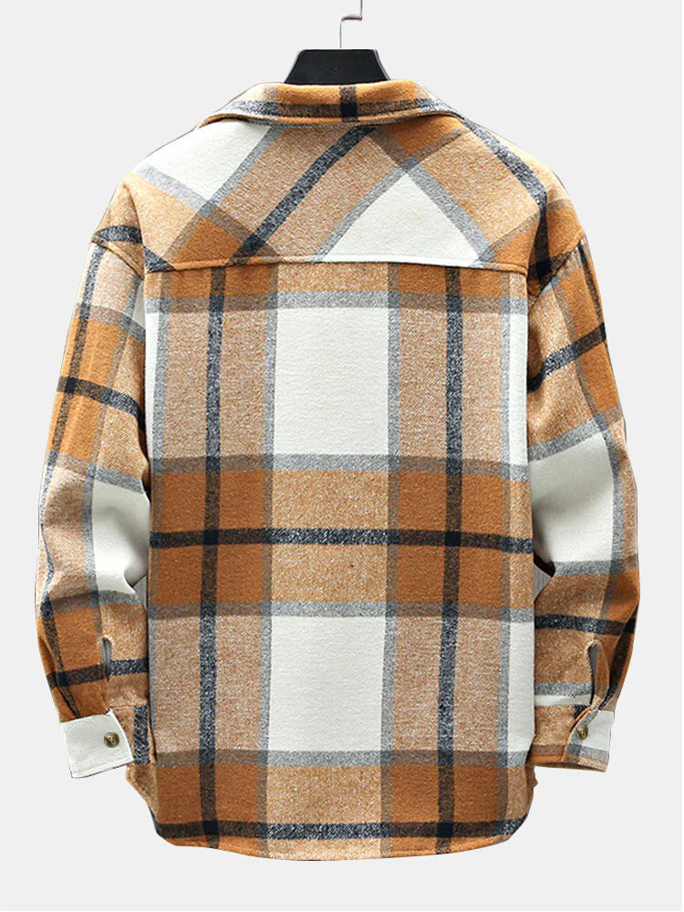 Beau Garcon | Flannel Plaid Overshirt With Pocket