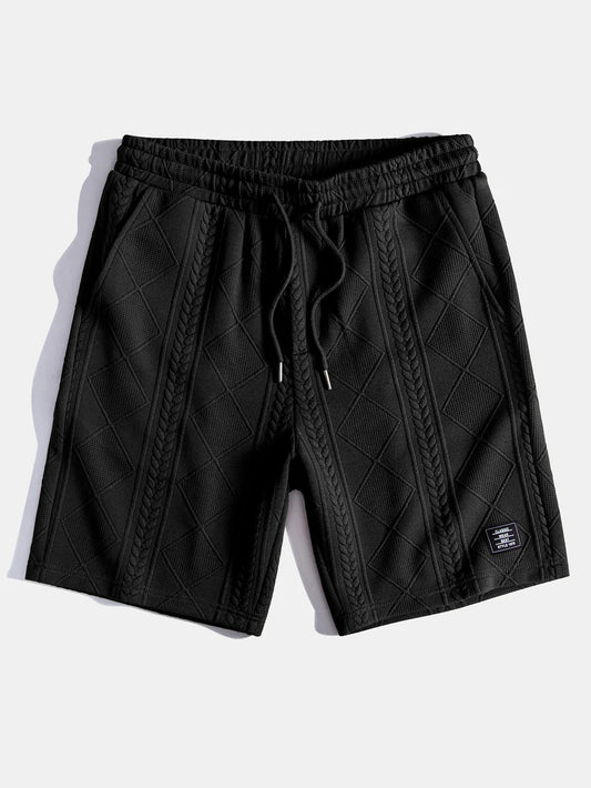 Beau Garcon | Geometric Jacquard Drawstring Shorts
