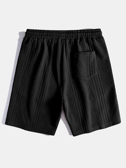 Beau Garcon | Geometric Jacquard Drawstring Shorts