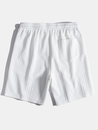 Beau Garcon | Geometric Jacquard Drawstring Shorts