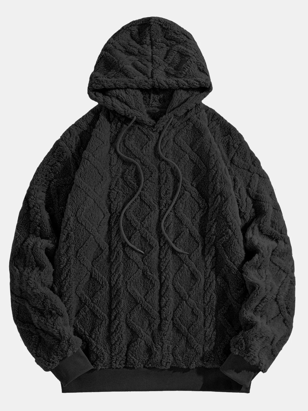 Beau Garcon | Geometric Jacquard Teddy Fleece Hoodie