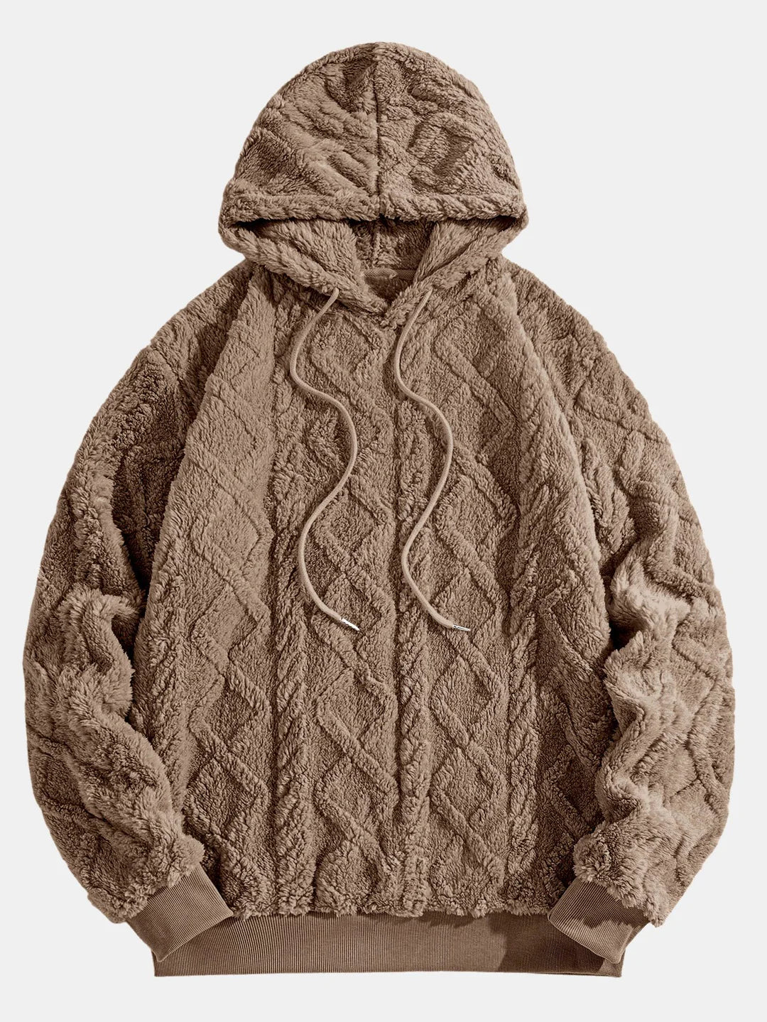Beau Garcon | Geometric Jacquard Teddy Fleece Hoodie