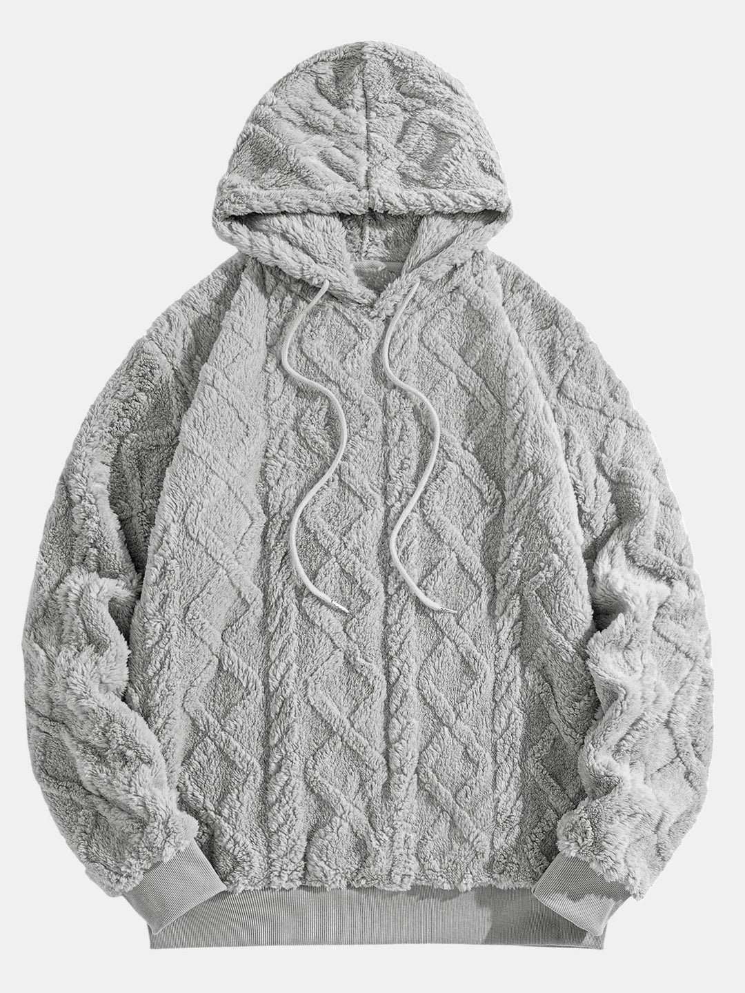 Beau Garcon | Geometric Jacquard Teddy Fleece Hoodie