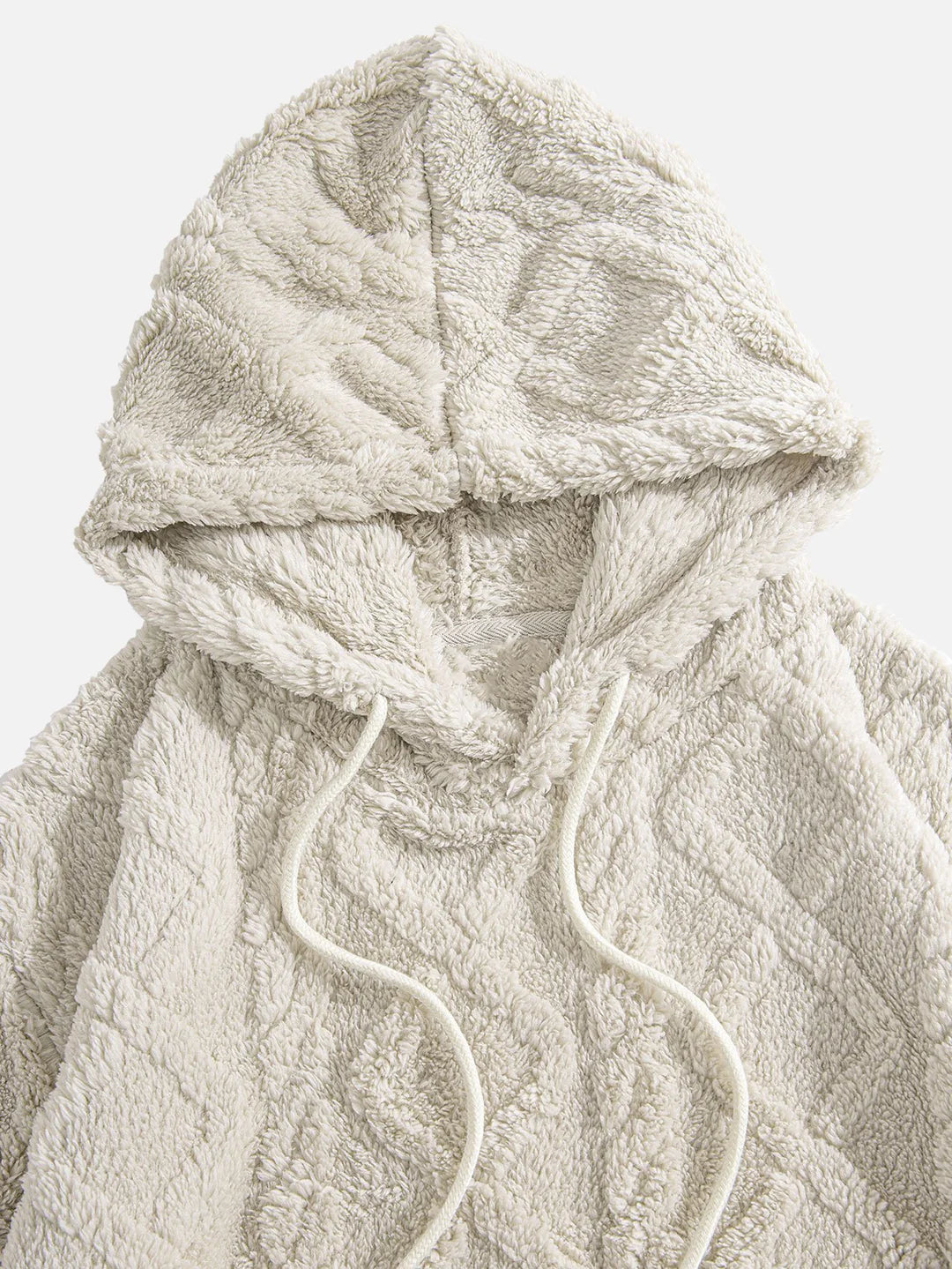 Beau Garcon | Geometric Jacquard Teddy Fleece Hoodie