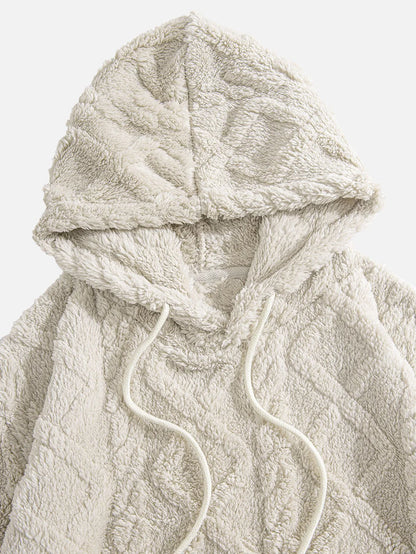 Beau Garcon | Geometric Jacquard Teddy Fleece Hoodie