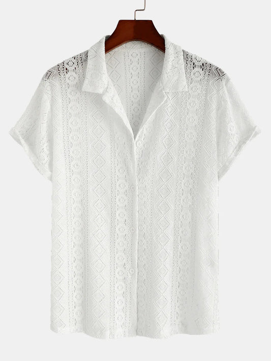 Beau Garcon | Geometry Textured Cuban Shirt