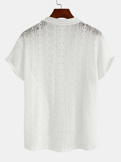 Beau Garcon | Geometry Textured Cuban Shirt