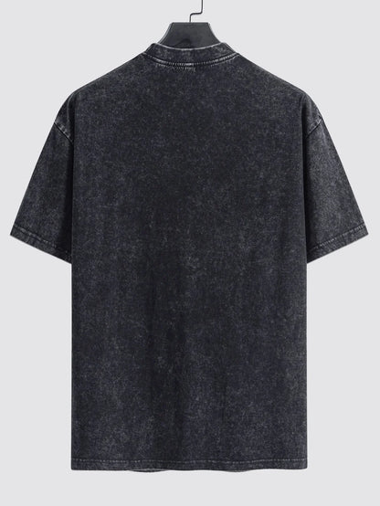 Beau Garcon | Hand Holding Cash Print Washed Drop Shoulder Oversize T-Shirt