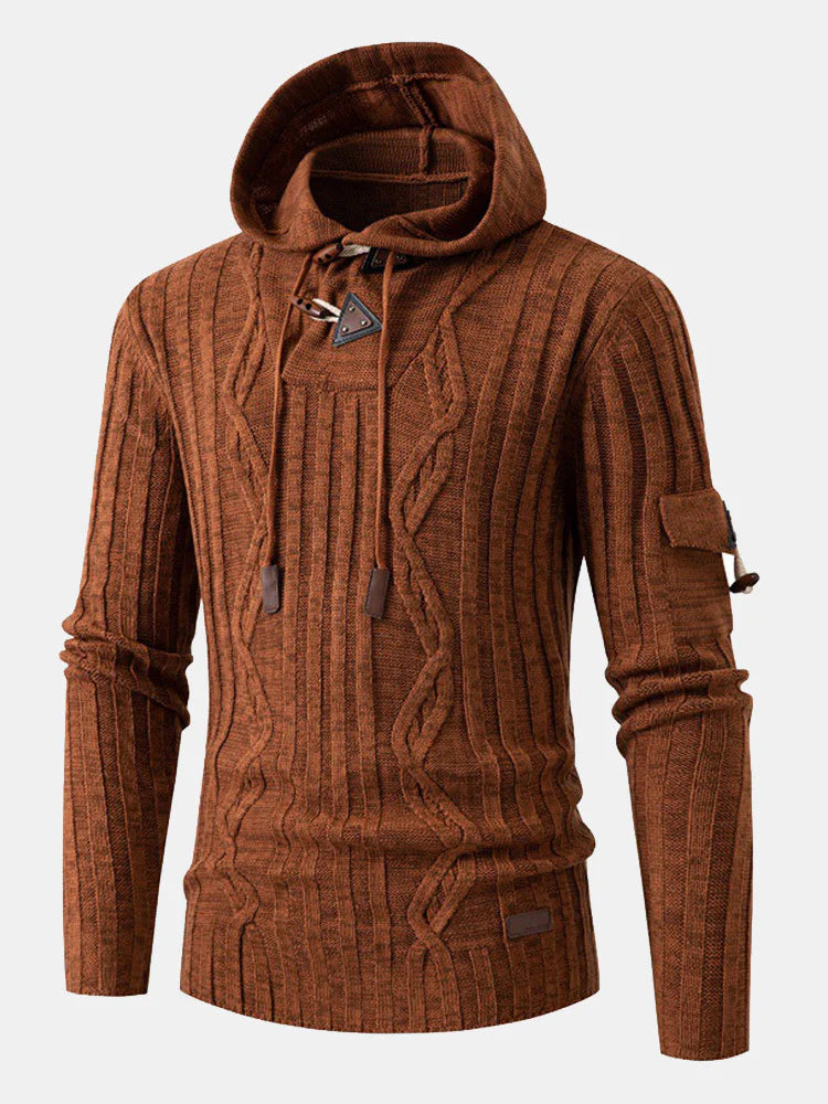 Beau Garcon | Horn Button Hooded Sweater