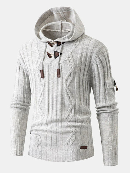 Beau Garcon | Horn Button Hooded Sweater