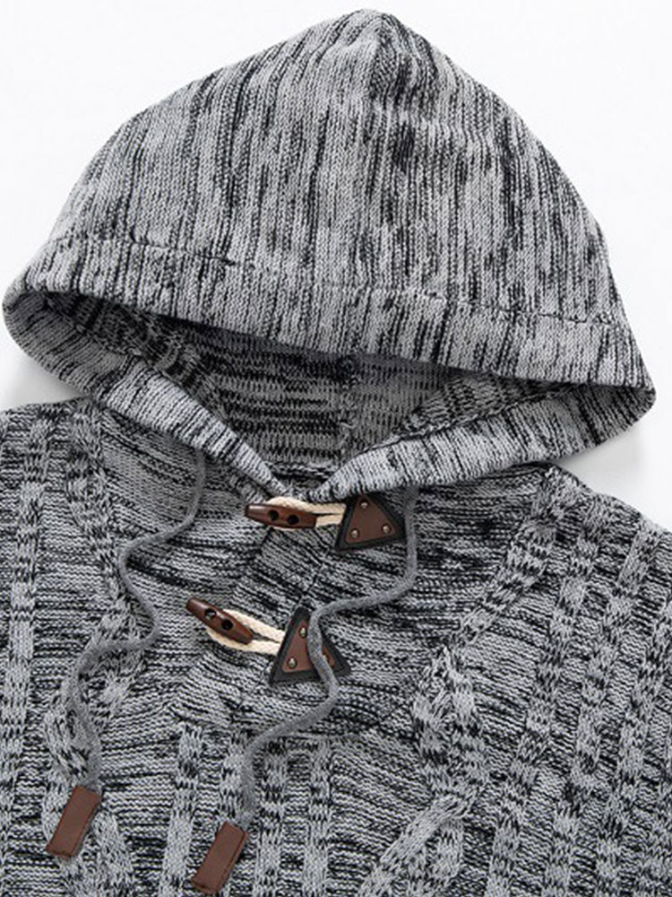 Beau Garcon | Horn Button Hooded Sweater