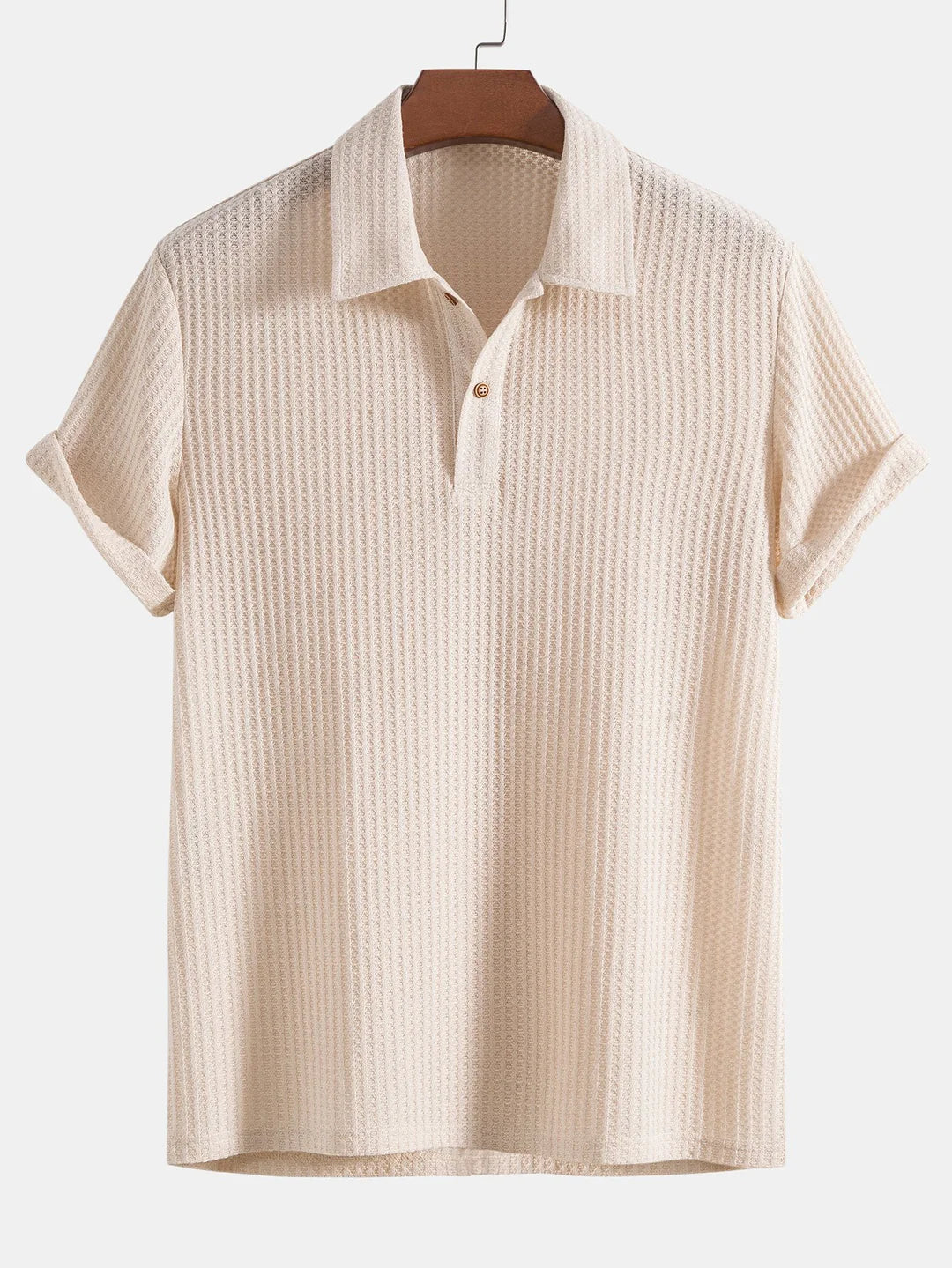 Beau Garcon | Knitted Waffle Polo Shirt