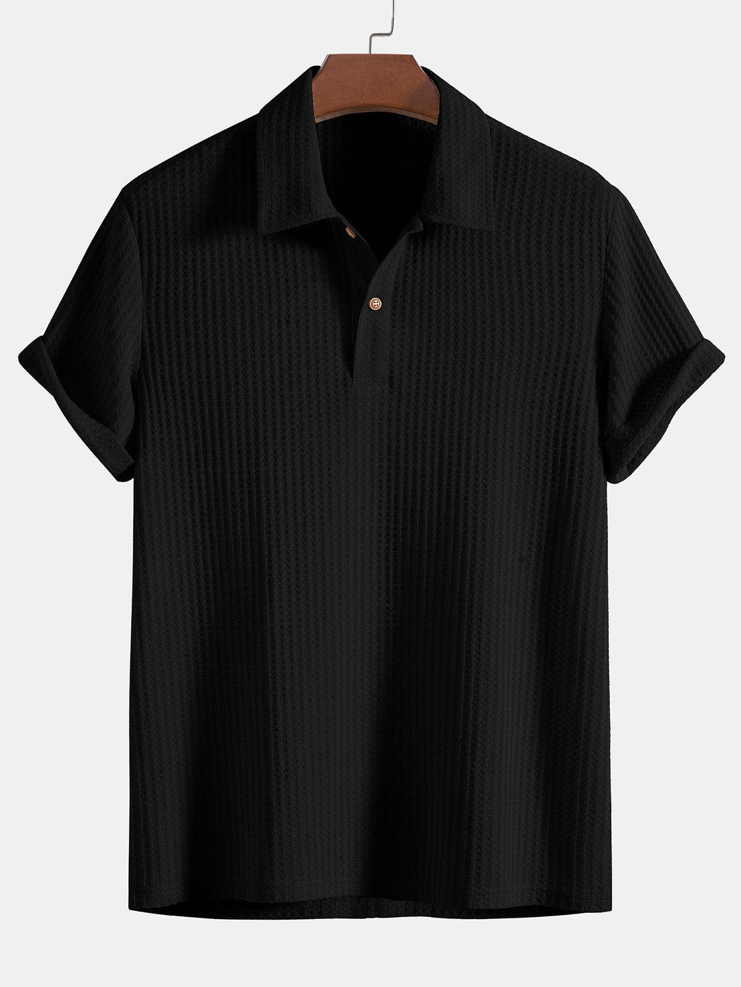 Beau Garcon | Knitted Waffle Polo Shirt