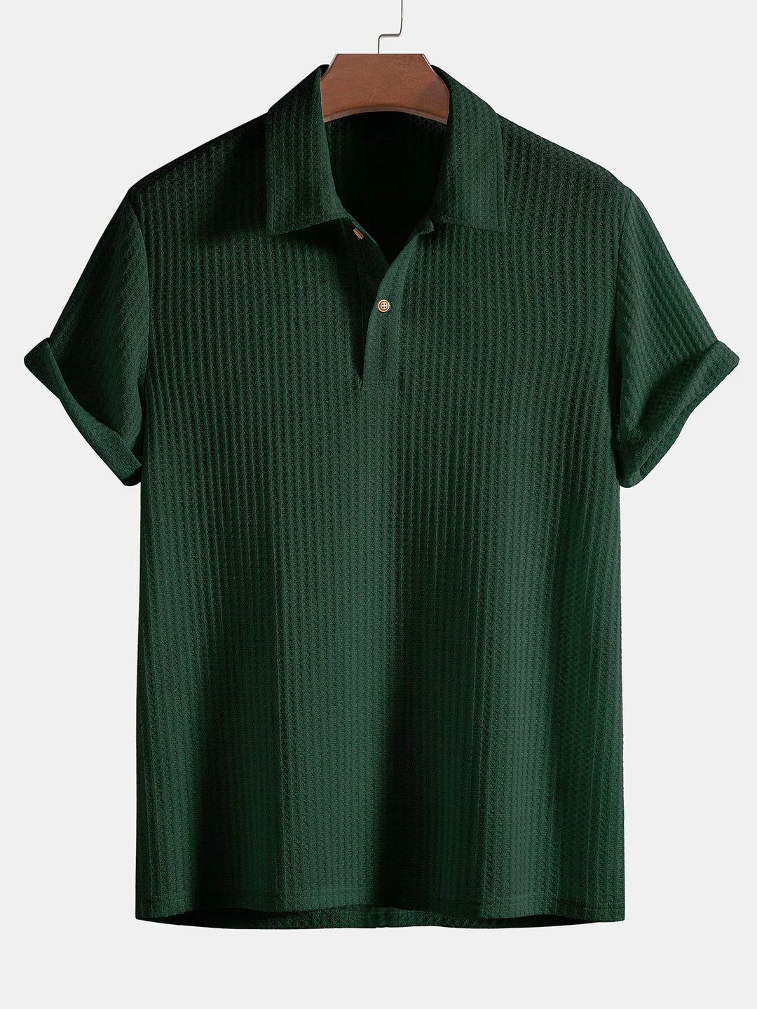 Beau Garcon | Knitted Waffle Polo Shirt