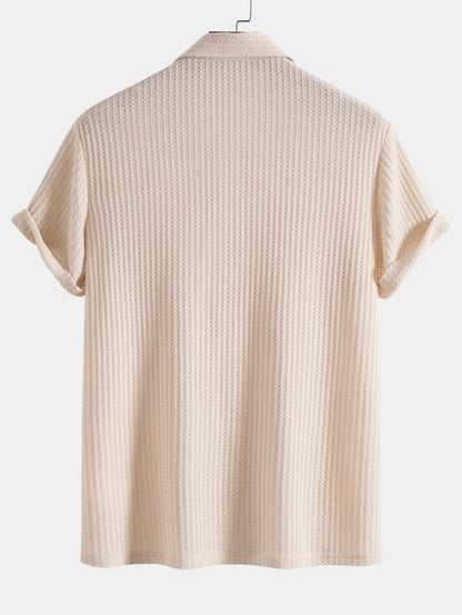 Beau Garcon | Knitted Waffle Polo Shirt